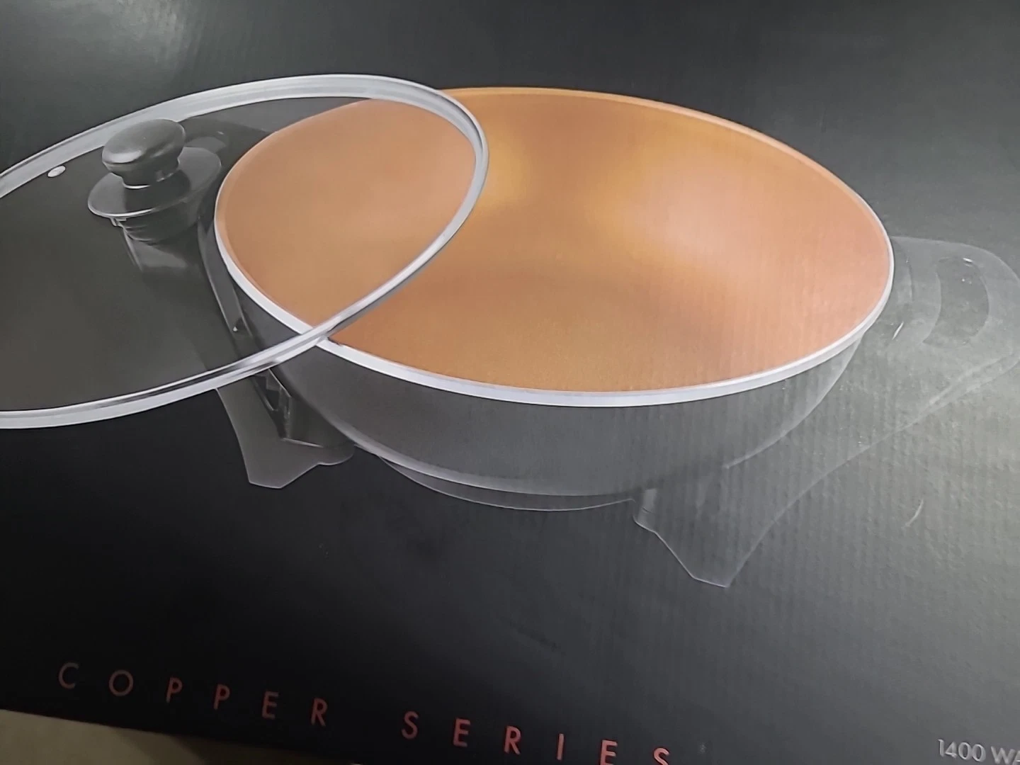 Eco+Chef Copper Series 13" Nonstick Cookware Electric Wok NIB