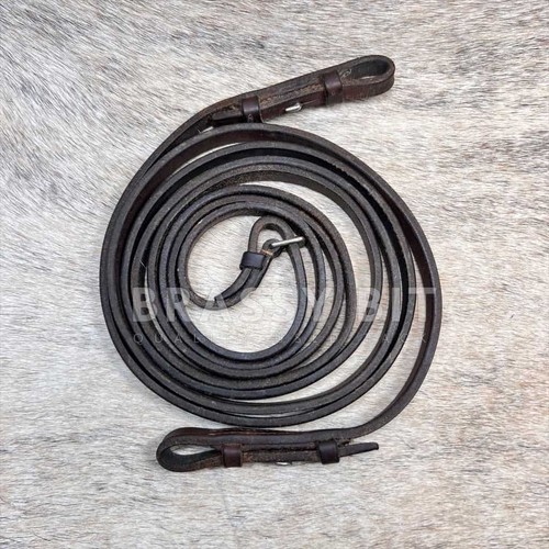 54" Brown Leather 1/2" Curb Rein