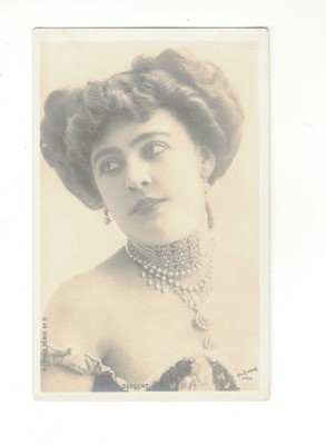 Postcard Theatre Early Famous d''Argent Art Nouveau Neck Jewel   TB 3471