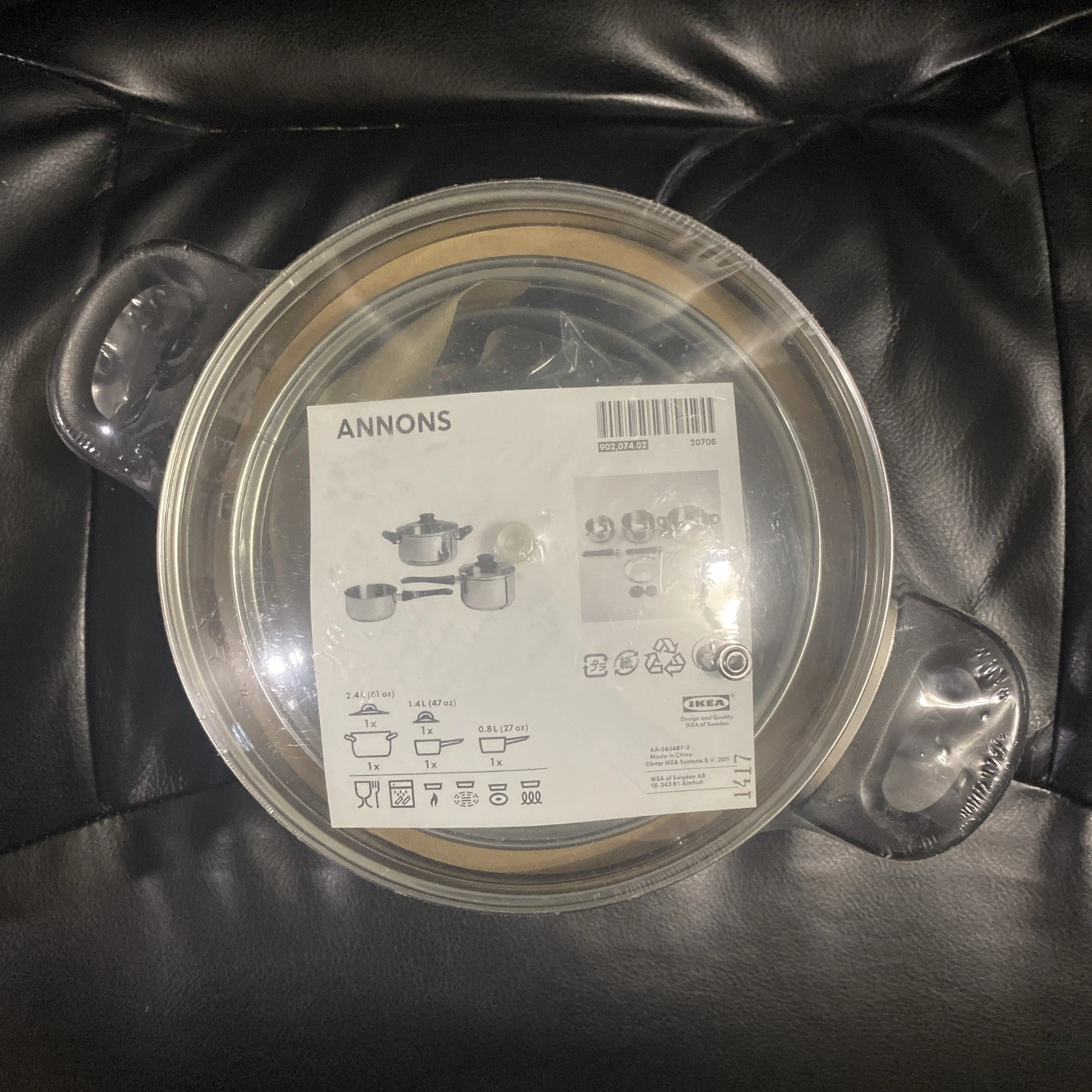 IKEA ANNONS Cookware Set Glass Lids/Stainless Steel 3 Pots, 2 Lids
Opens in a new window or tab