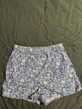 Universal Thread Womens Shorts Blue Floral Pocket High Rise Pull On Small