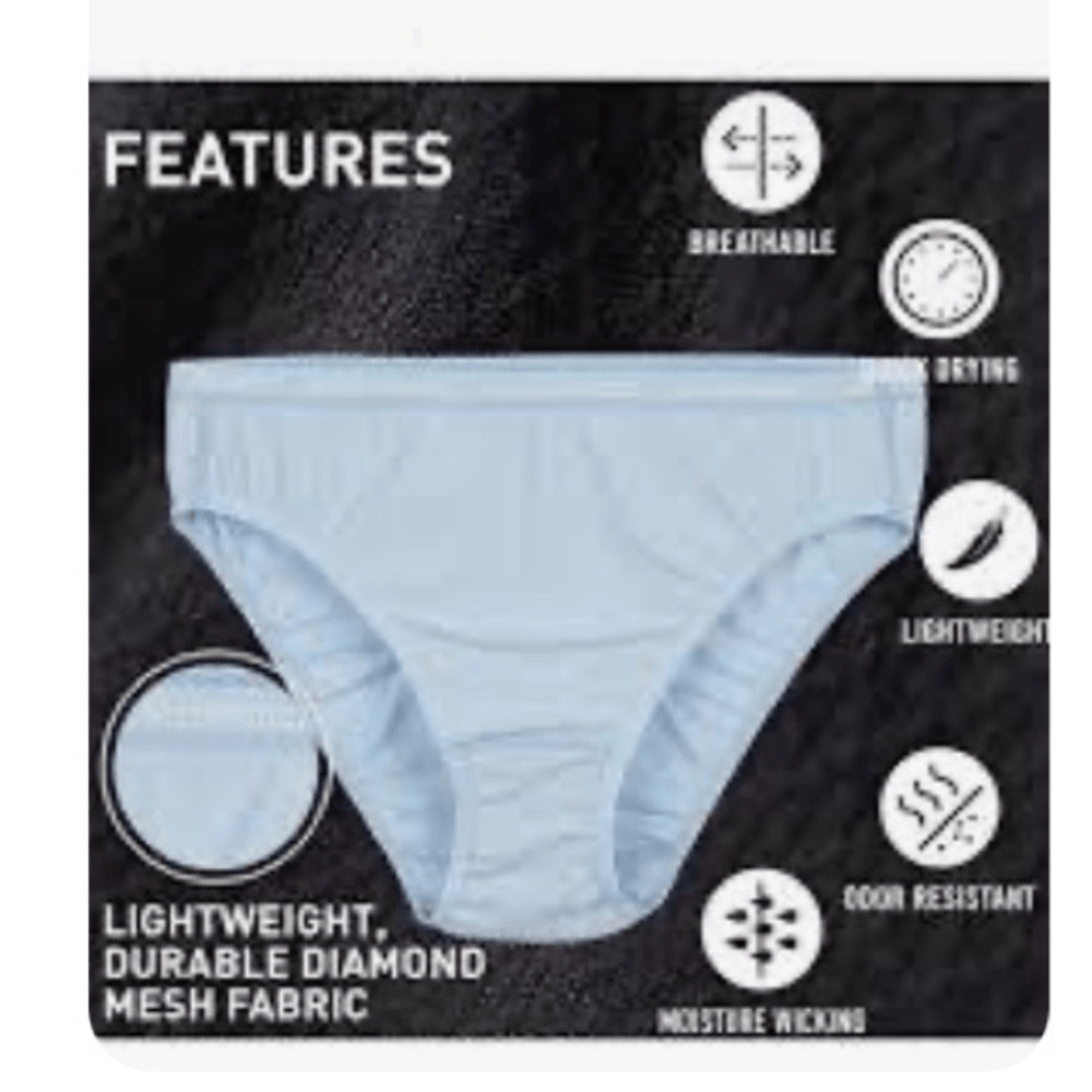Exofficio BUNDLE Women's Give-N-Go Bikini Briefs, Black/Blue/Beige, Mediums, NWT