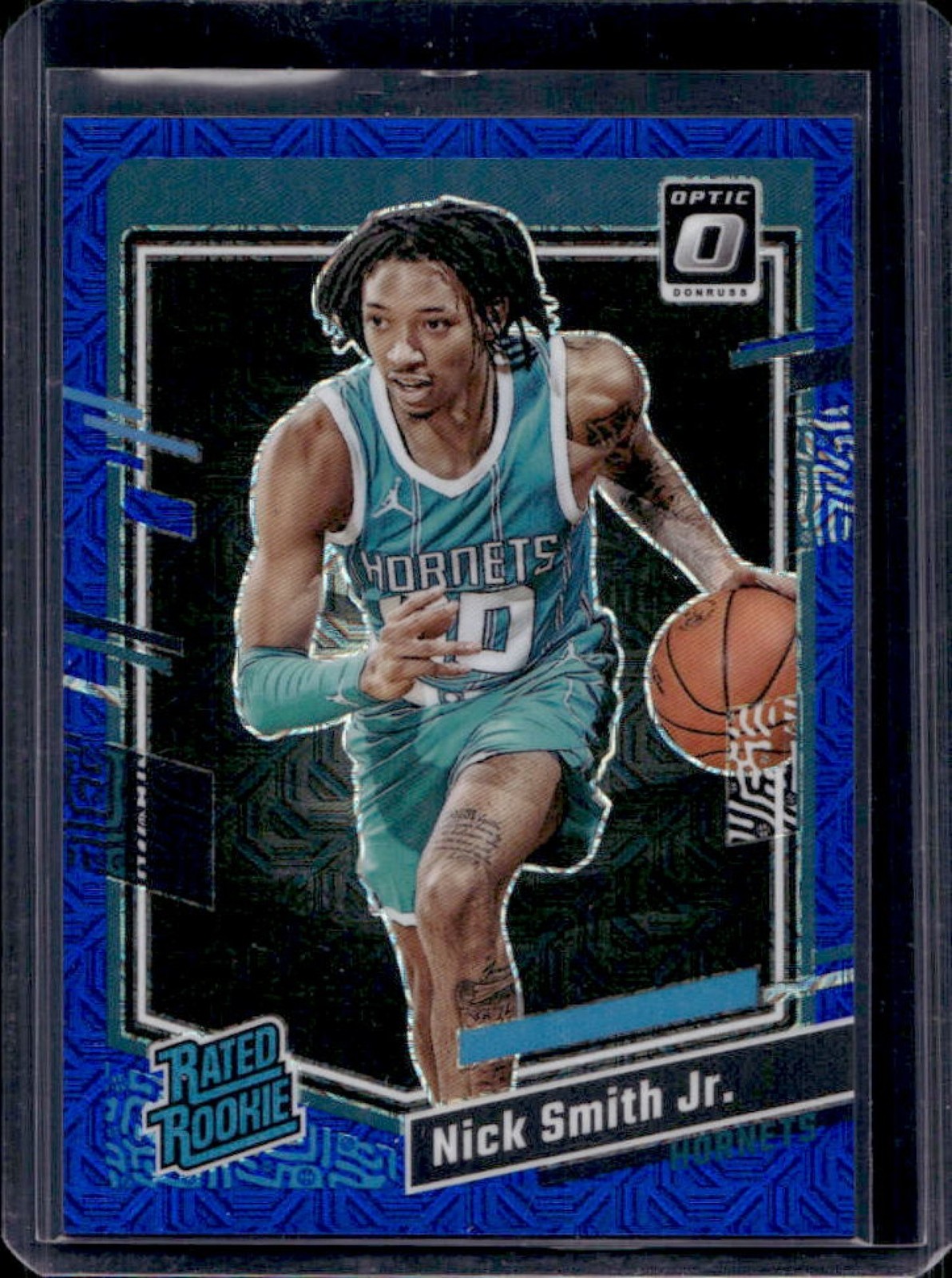 2023-24 Donruss Optic Nick Smith Jr. Choice Blue Mojo Prizm Rated Rookie #16/24