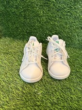 Adidas Infant Crib, White And Green Leather Stann Smith Size 5 1/2 C