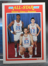 1989-90 Fleer - All-Star Game - Karl Malone, John Stockton, Mark Eaton #163 (NM)