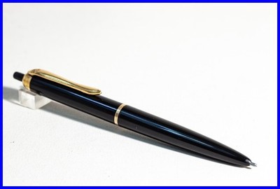 1950S GEHA 320 Hermetic Ballpoint Pen In Black & Gold With New Refill