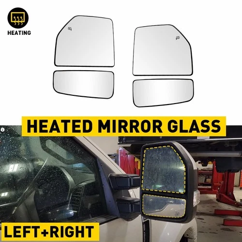 For 2015-20 Ford F150 Tow Mirror Glass Upper Lower Heated Passenger Driver Side