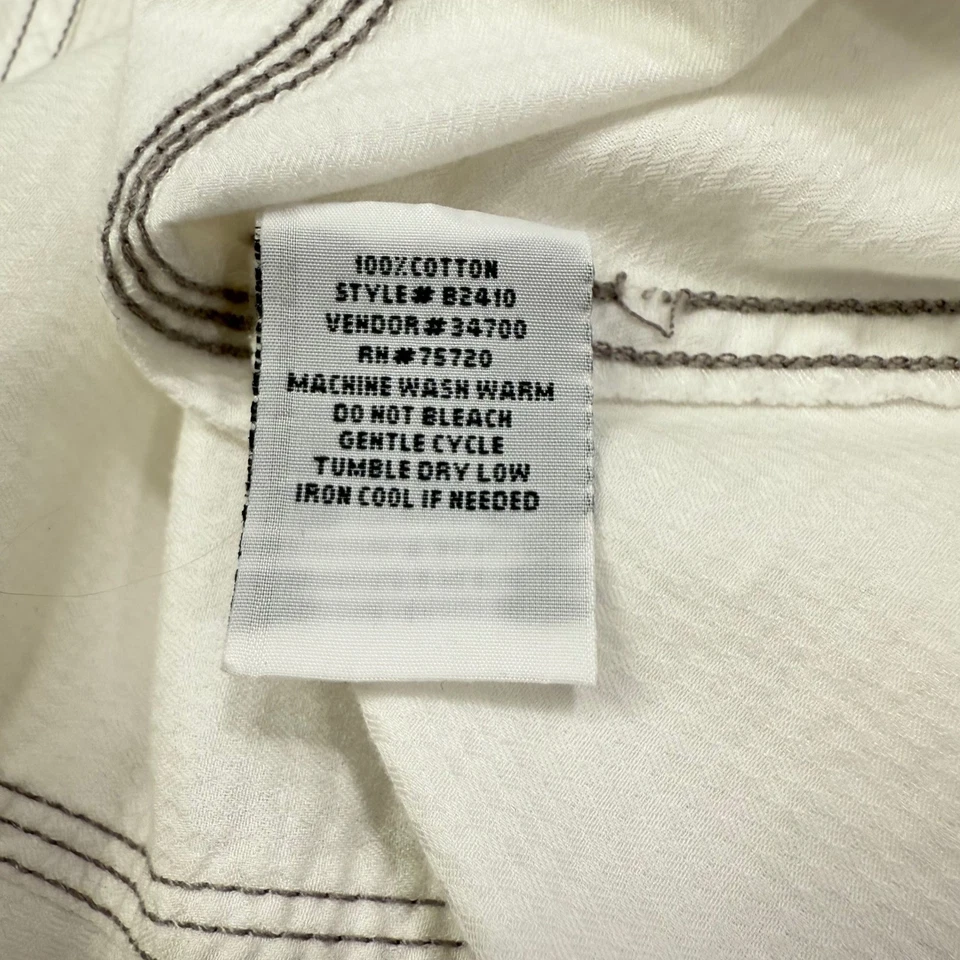 Camisa BKE Hebilla Blanca Calce Atlético Abotonada Para Hombres XL Manga Corta Gris Acento Foto 3 de 4