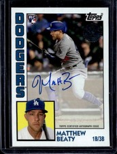 2019 Topps Update Matt Beaty 1984 Baseball 35th Anniversary Auto RC #84A-MBE