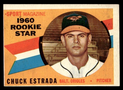 Chuck Estrada 1960 Topps Rookie Card #126 Baltimore Orioles - 第 1/2 張圖片
