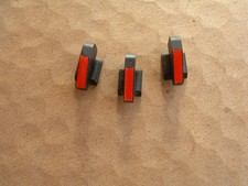 3 Millett Orange Bar Dovetail Front Sights .460 Overall Height Ruger Sw 38