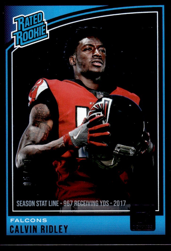 2018 DONRUSS PRESS PROOF BLUE CALVIN RIDLEY /99 ATLANTA FALCONS #311