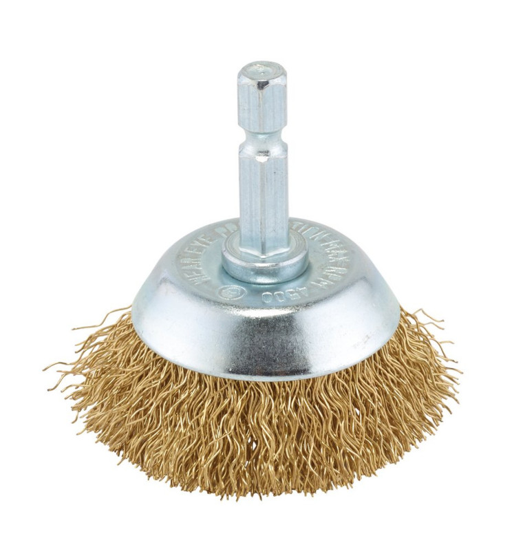 Draper 40MM Brassed Steel Crimped Wire Wheel Brush 41431