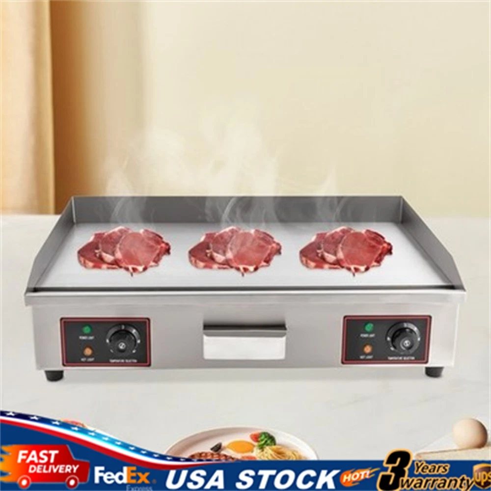 3KW 30" Commercial Electric Countertop Griddle Grill BBQ Flat Top Heating Plate