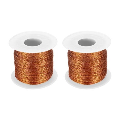 Metallschnur Set 1mm 109 Yard Zierdraht Metall orange
