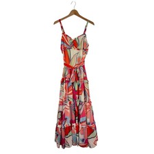 Alexis X Target Retro Floral Tiered Maxi Dress L Ruffles Psychedelic