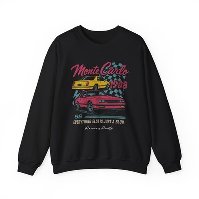 1988 Chevy Monte Carlo SS Crewneck Sweatshirt Retro Racing Roots Graphic