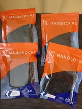 LOT OF 4 NANOSOCKS 3D Nano-Weave Compression Socks Size 2 NANOMX-BK-2