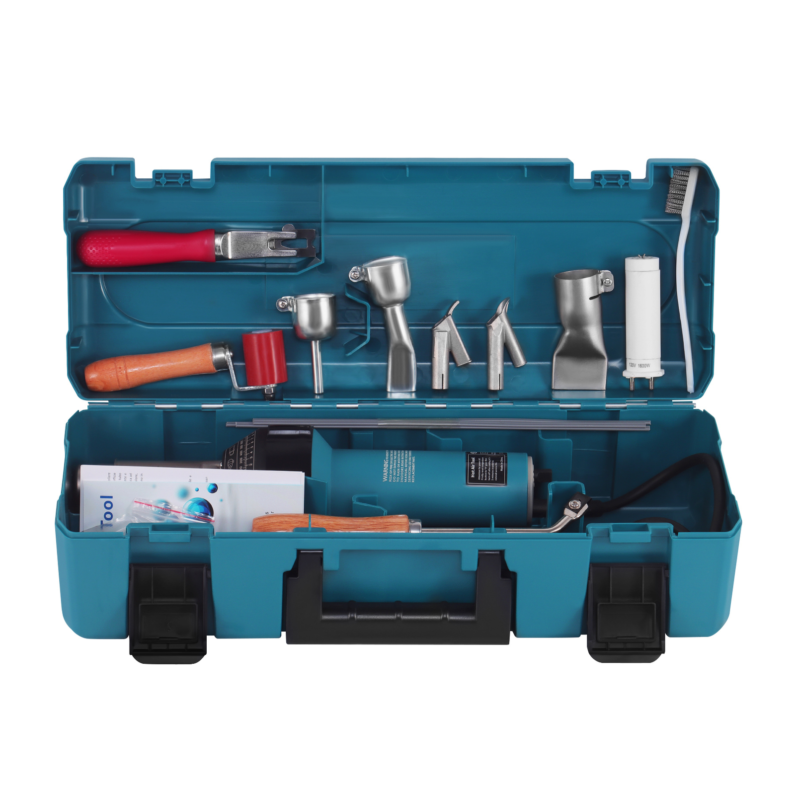 1600W Hot Air Plastic Welding Gun Kit with Toolbox, PVC Heating Torch Gun Welder