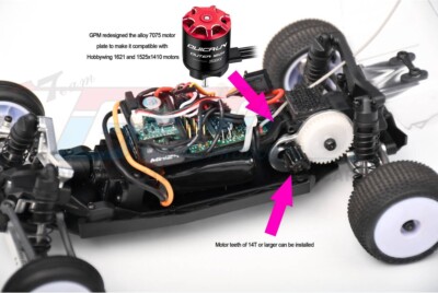 GPM Alu 7075 Motor Plate Compatible HobbyWing 1621 Motor For LOSI - Foto 10