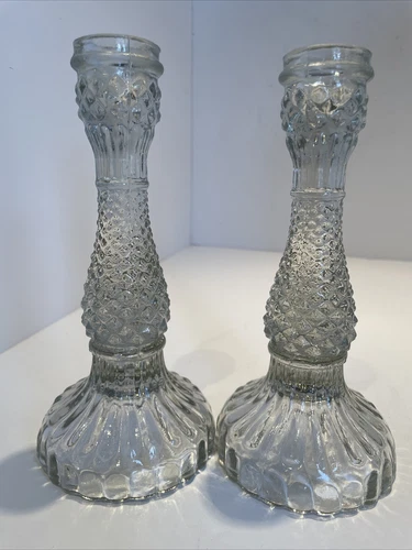 Better Homes and Gardens 2-Piece Clear Glass Tapered Candlestick Holders