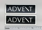 Advent Speaker Badge Logo Emblem Pair Custom Made Aluminum
