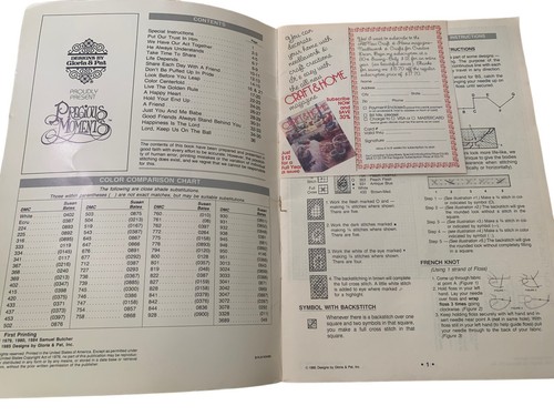 Precious Moments Book of Clowns Cross Stitch Vintage 1985 - Picture 7 of 20