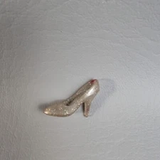 Vintage Barbie Superstar SILVER GLITTER CLEAR SPIKE Replacement Heel Squishy