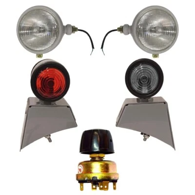 BATTIWALE 6V Ford Traktor Grau Frontscheinwerfer Halterung Schalter 2N, 9N 8N 600 800, Naa