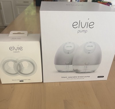 Elvie EP01-02-M Double Electric Pump - White and Milk Collection Cups