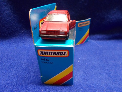Matchbox MB62 Maroon Volvo 760 Mint in 1986 Blue Collectors Box - Picture 2 of 4