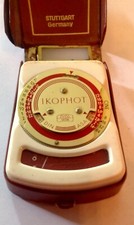 VIntage ZEISS IKon Ikophot Selenium Light Meter w/ Leather Case Made in Germany
