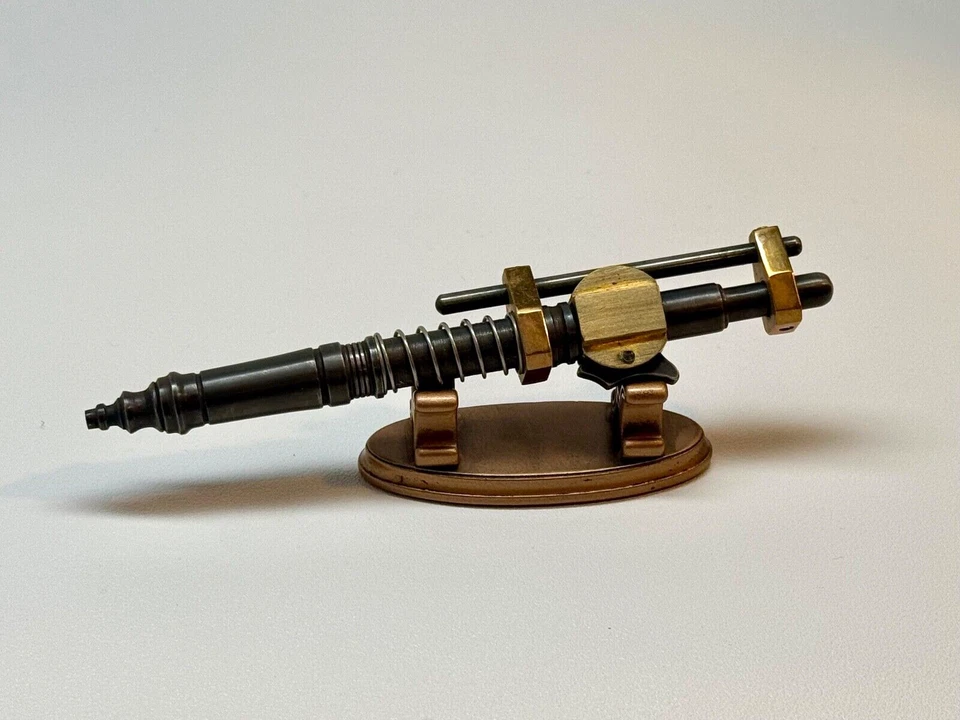 Hidetoshi Nakayama "Steam Punk" Ballpoint Pen: Brass, Steel & Original Wood Case - image 2 of 4