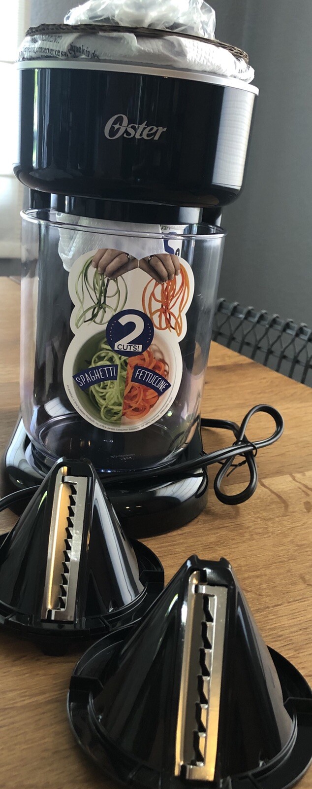 NEW Black Oster Electric SPIRALIZER Easy to Use.  Spiralize Veggies and more