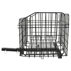 Folding Rear Basket Accessory For Most Mobility Scooters Sturdy Steel Black