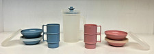 Tupperware Kids Mini Serve It Party Set Pink  Blue Vintage RARE