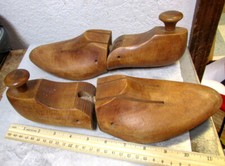 vintage wood shoe stretcher set of 2, 11 inches long, 9D on them, decor items
