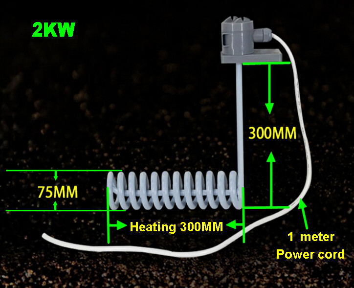 PTFE Polytef Teflon immersion Heater @ Acid & Alkali Anti Corrosion Resistant