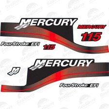 Mercury 115 hk Utombordare  Dekaler Sticker Set 881649A01 Röd