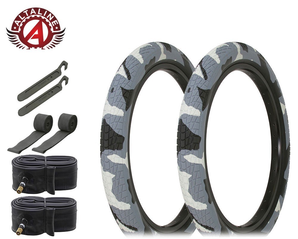 20x2.35 Durable Semislick Graphic Tires 8pc Set