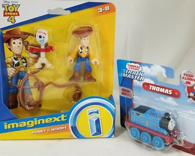 Thomas TrackMaster Push Along Metal Engine & FORKY WOODY Toy Story