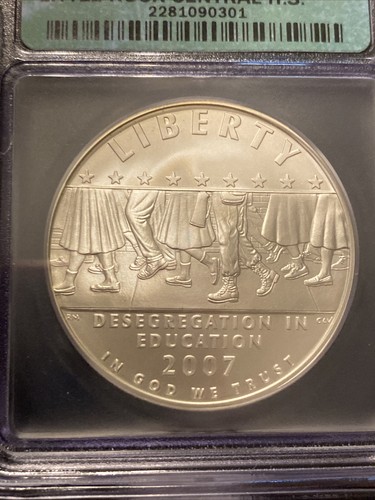 2007 P Little Rock Silver Dollar ICG MS69 Desegregation Commemorative Unc - Picture 5 of 8
