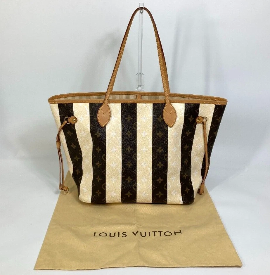 LOUIS VUITTON Limited Edition Monogram Rayures Neverfull MM Tote