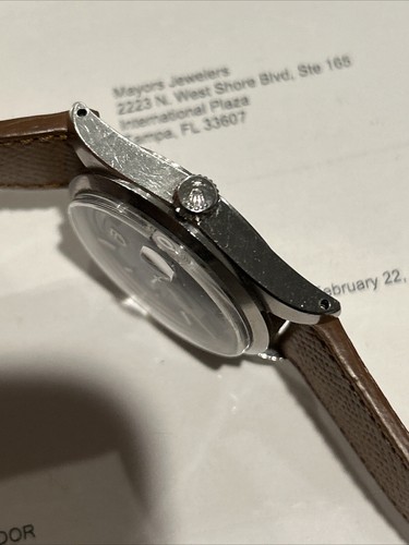 Tudor Rolex Jumbo Day Date 38mm Blue Brush Dial Day Date Papers Hodinkee Strap - Picture 8 of 24