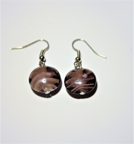 Cristal Murano Colgante Anillo Pendientes / Conjunto - Picture 3 of 5