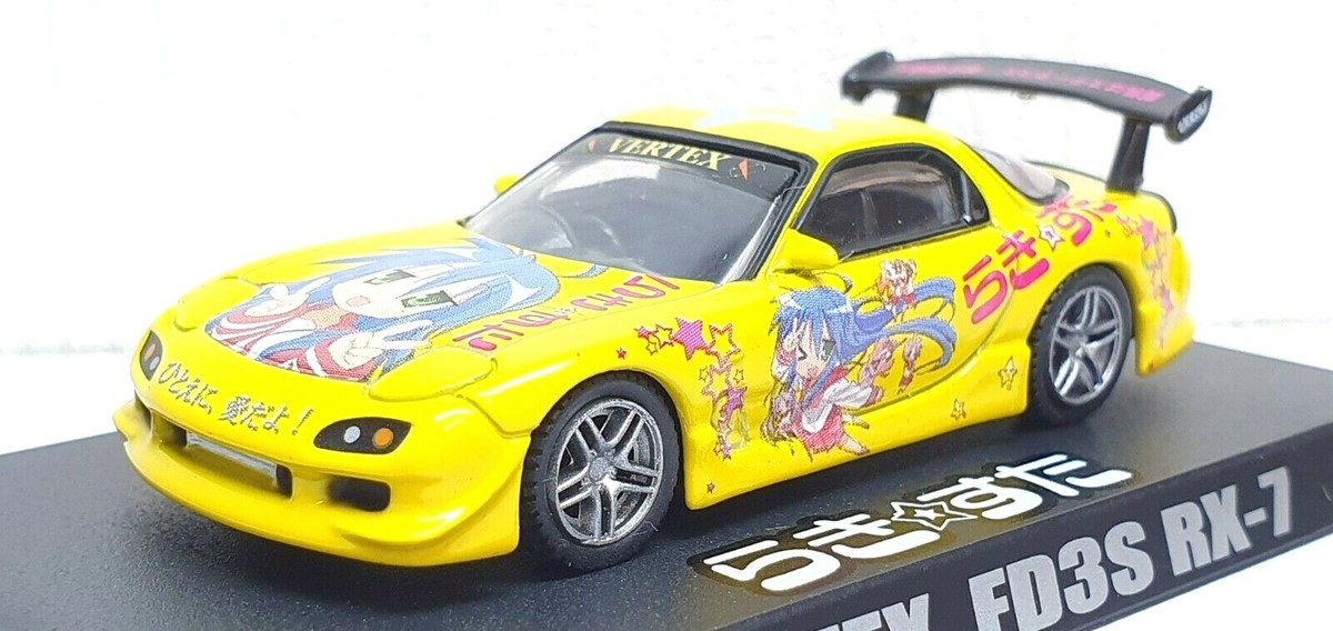 1/64 Aoshima ITASHA VERTEX MAZDA RX-7 FD3S YELLOW diecast