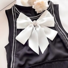 Gebunden Krawatte Perlen Satin Schleife Lolita Prinzessin Zubehör Club Party