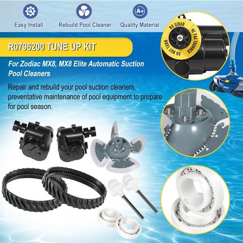 Barracuda MX8 Tune Up Rebuild Kit for Zodiac MX8 Elite MX6 Pool Cleaner R0796200 - Picture 5 of 15