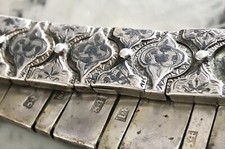 Antik russischer Hochzeitsg&uuml;rtel 84 Solotniki Silber 875/1000 Nielo 349g