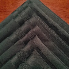 Set of 6 FOREST GREEN Table Linens Fabric Polyester Woven 17  Napkins CHRISTMAS